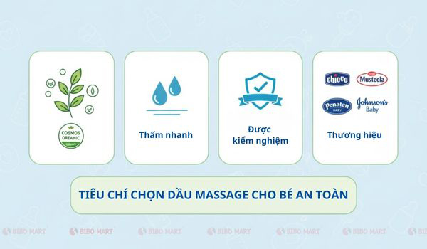 Tiêu chí lựa chọn dầu massage cho bé