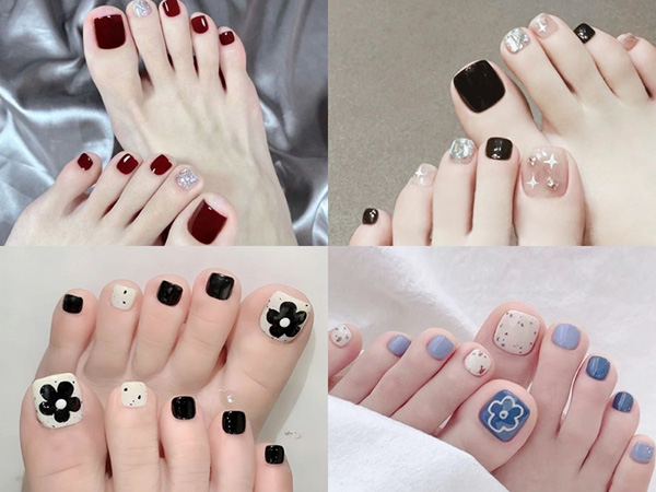 Da trắng phù hợp với nhiều mẫu nail chân