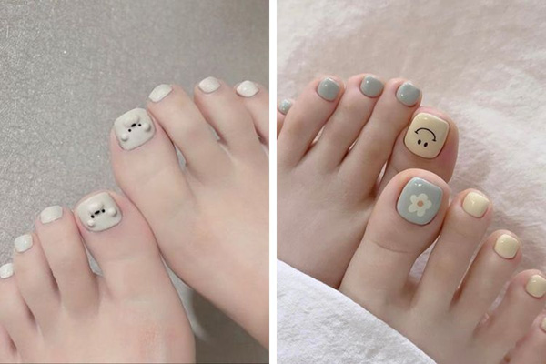 Nail chân dễ thương, nhẹ nhàng