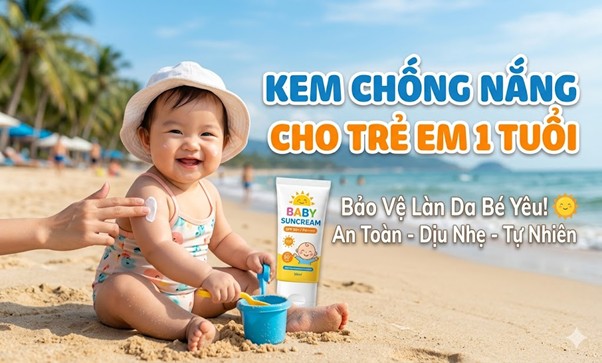 Kem chống nắng cho trẻ em 1 tuổi