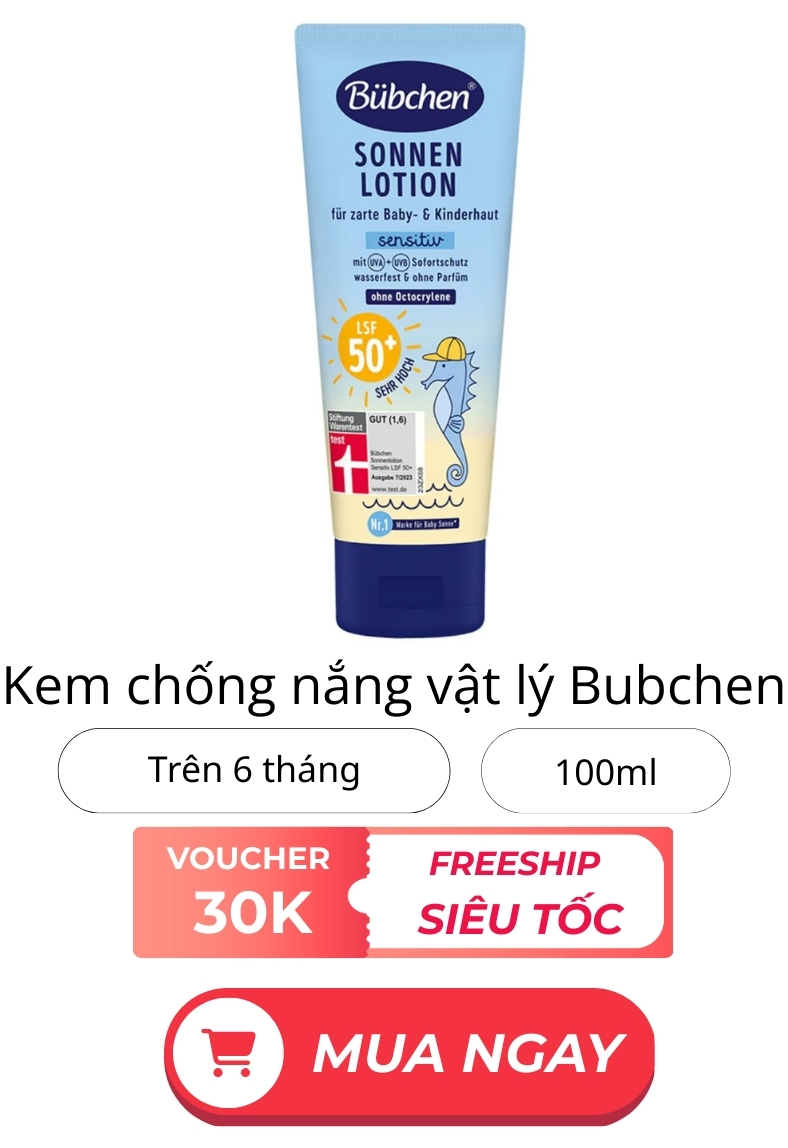 Kem chống nắng vật lý Bubchen