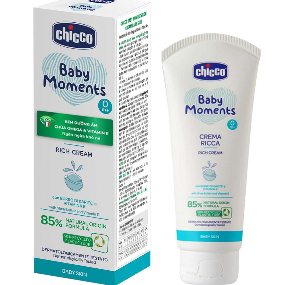 Kem dưỡng ẩm Chicco Omega và vitamin E 100ml