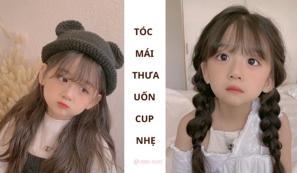 Tóc mái thưa cho bé uốn cụp nhẹ
