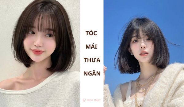 Tóc mái thưa cho các bạn tóc ngắn