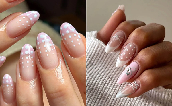 Mẫu nail chấm tròn phù hợp cả dáng dài và ngắn