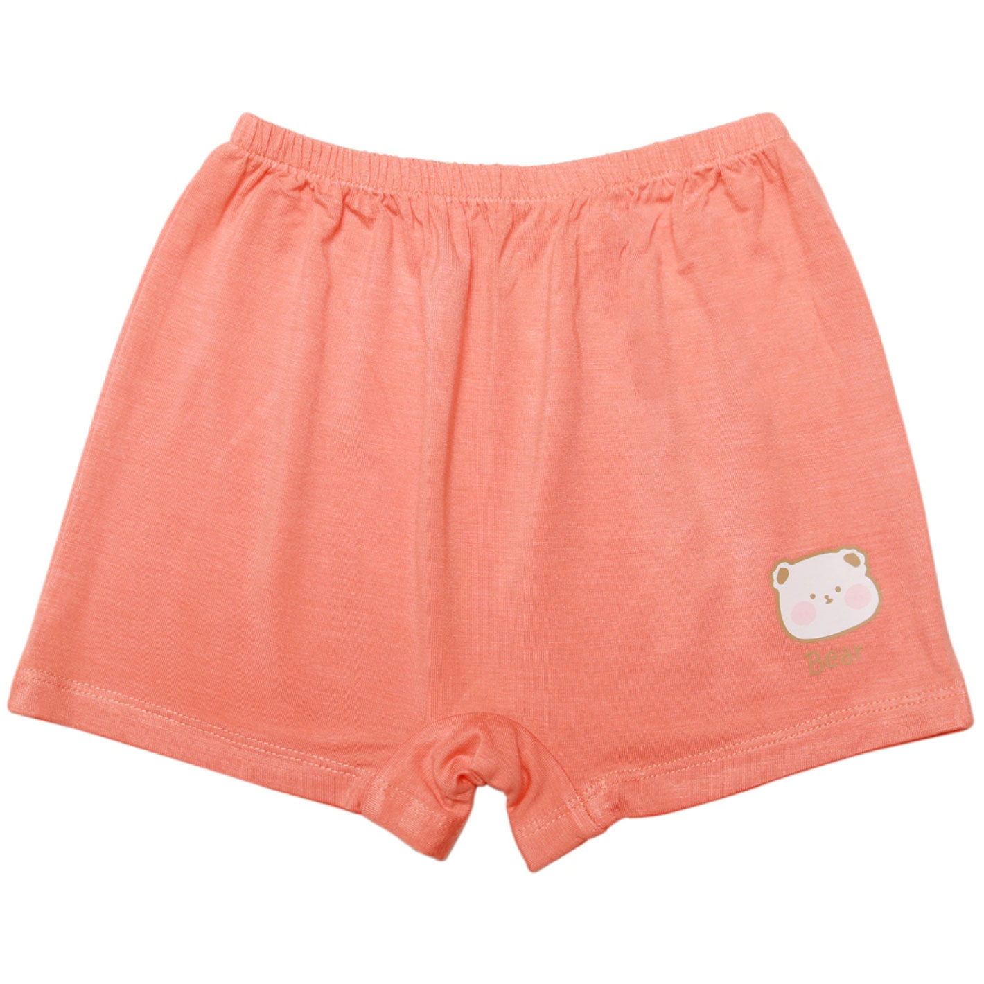 Quần chíp đùi bé gái Chong Chóng sợi tre cam in gấu