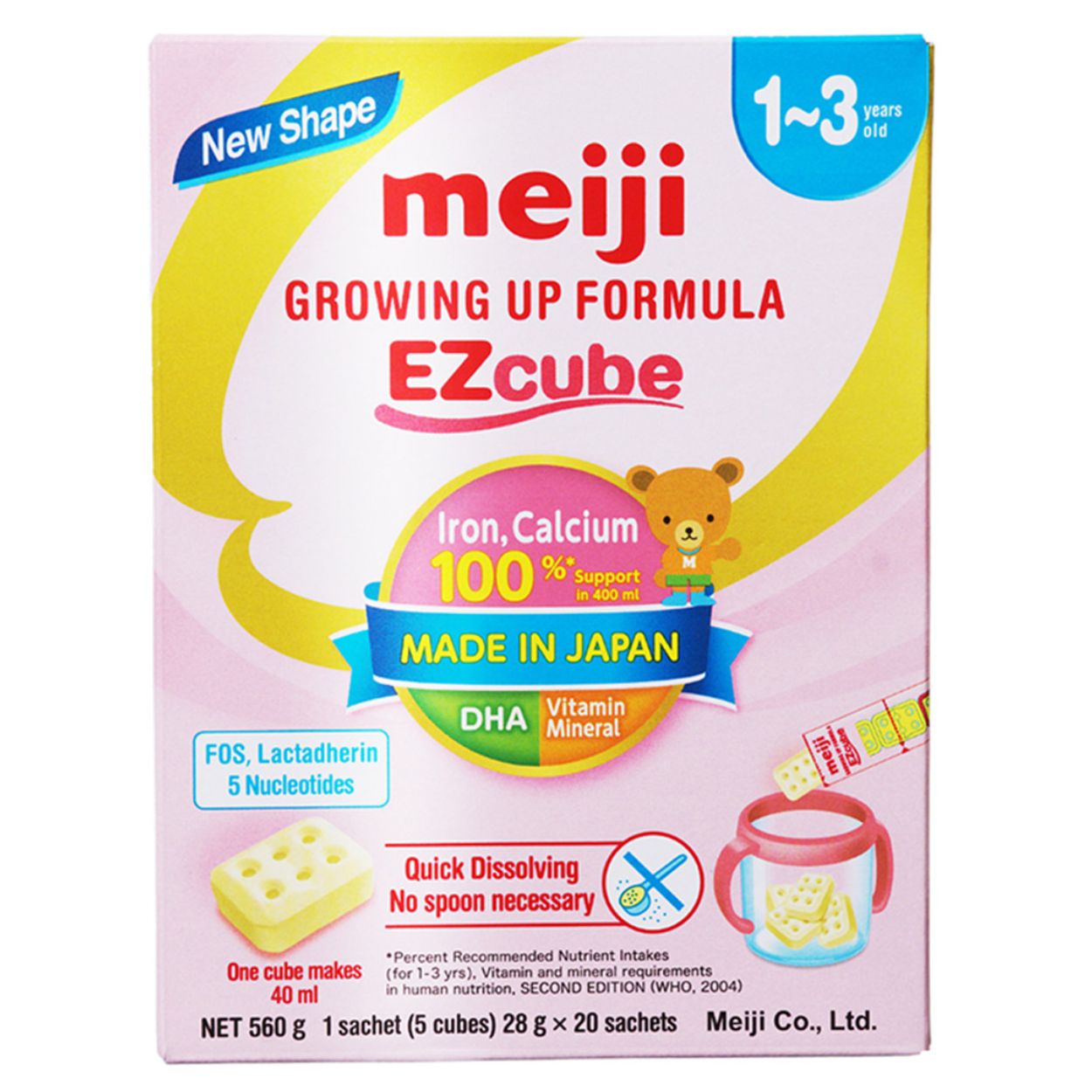 Sữa Meiji thanh Growing Up Formula 560g (1 - 3 tuổi)