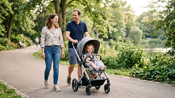 Trẻ em 2 tuổi vẫn sử dụng cần xe đẩy