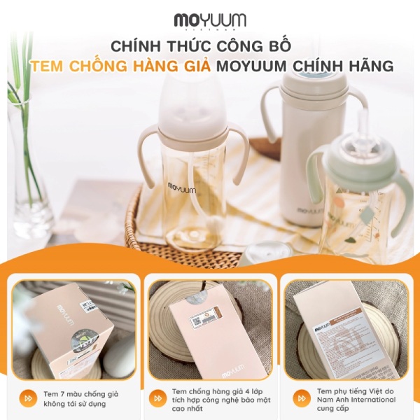 Nhận biết Moyuum chính hãng qua tem chống hàng giả