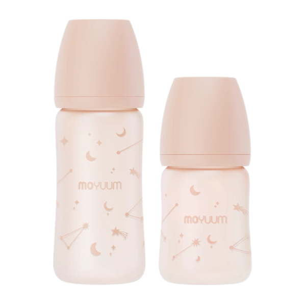 Bình sữa Thủy tinh tráng silicone Moyuum
