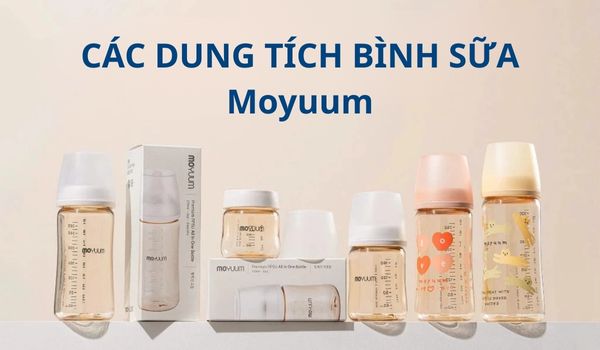 Các dung tích của bình Moyuum hiện nay trên thị trường