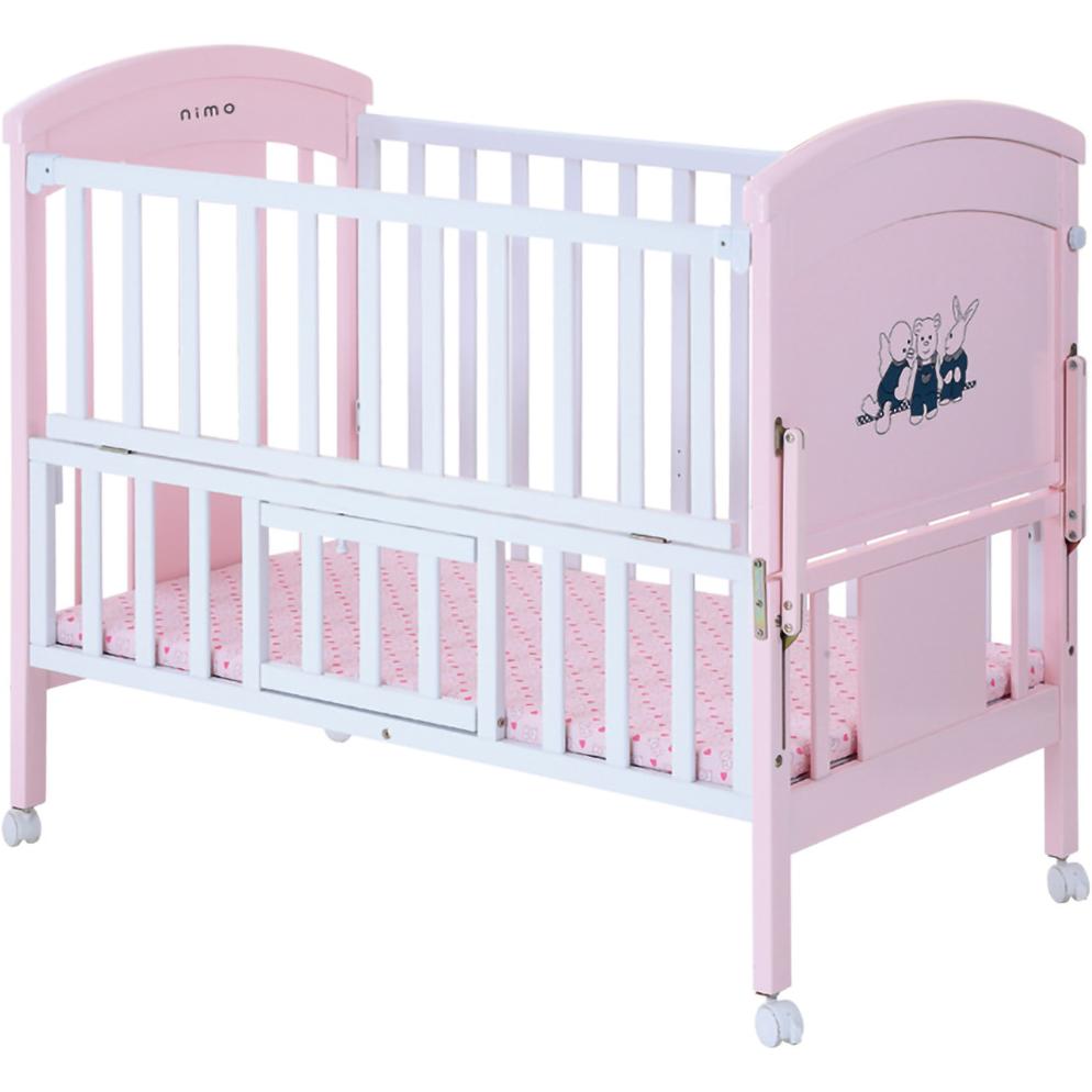 Cũi gỗ trẻ em Nimo NM - 530 màu hồng