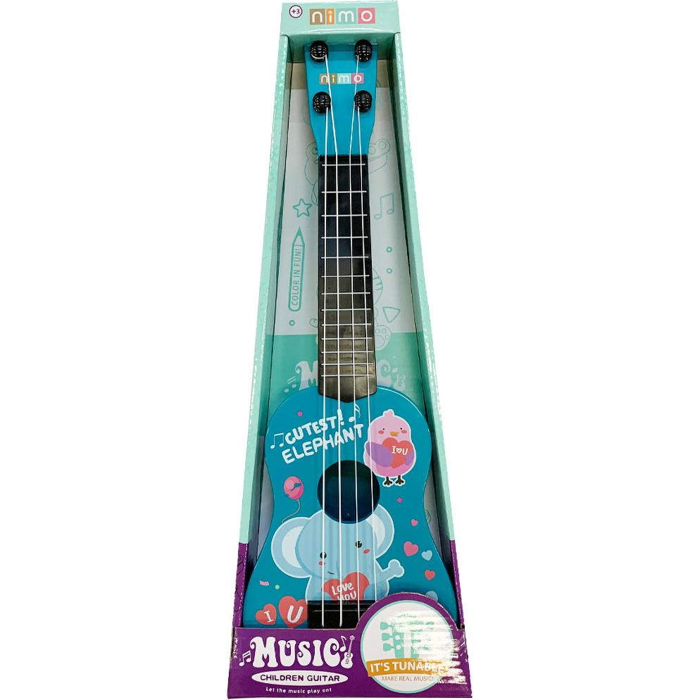Đàn guitar trẻ em hình voi con màu xanh 677-1B