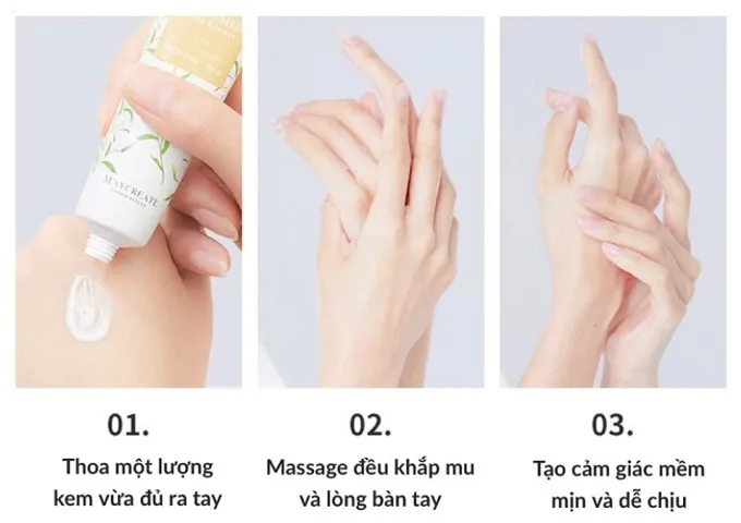 Cách bôi kem dưỡng cho tay