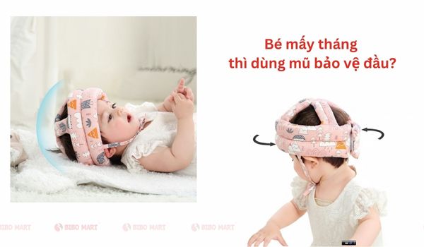 Bé mấy tháng dùng được mũ bảo vệ đầu