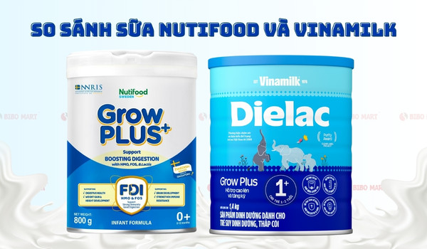 So sánh Grow Plus của Nutifood và Vinamilk