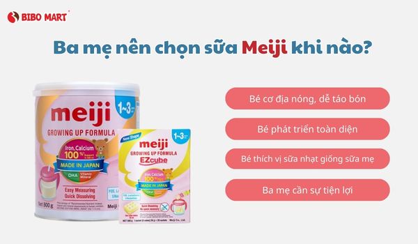 Ba mẹ nên chọn sữa Meiji khi nào?