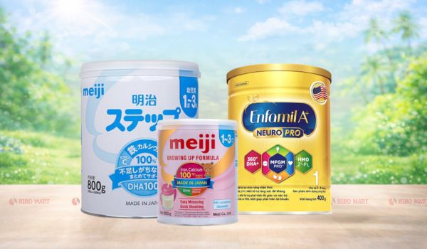So sánh sữa Meiji và Enfamil chi tiết, đầy đủ