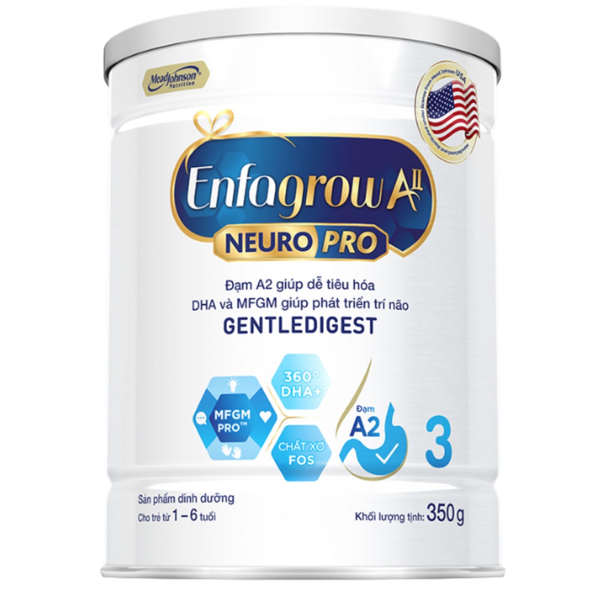 Sữa Enfagrow A2 NeuroPro số 3 350g (1 - 6 tuổi)(Giao bao bì ngẫu nhiên)