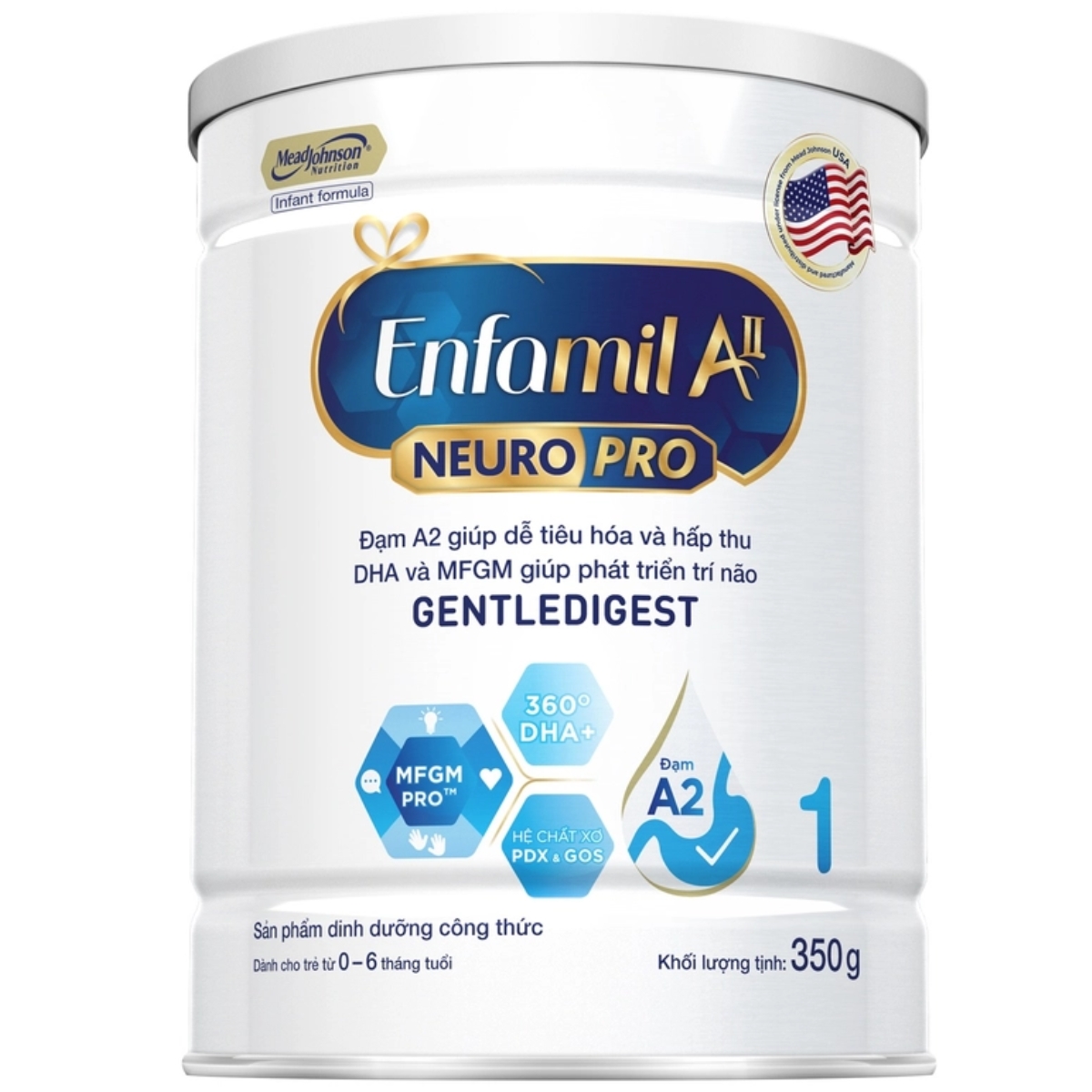 Sữa Enfamil A2 NeuroPro số 1 350g (0 - 6 tháng)(Giao bao bì ngẫu nhiên)