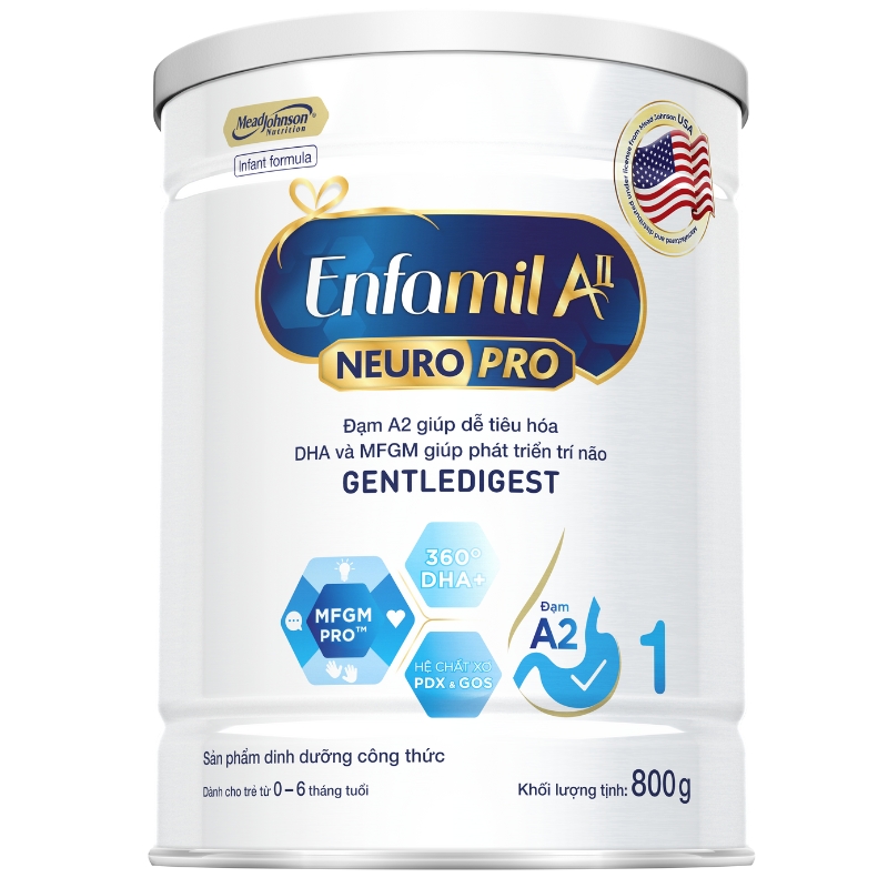 Sữa Enfamil A2 NeuroPro số 1 800g (0 - 6 tháng)