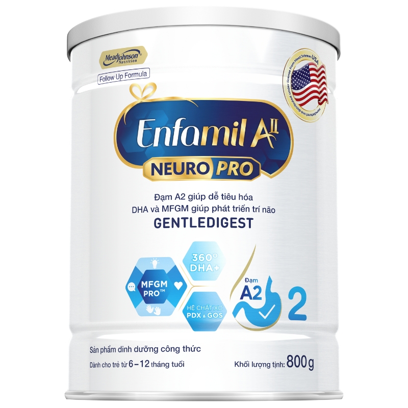 Sữa Enfamil A2 NeuroPro số 2 800g (6 - 12 tháng)